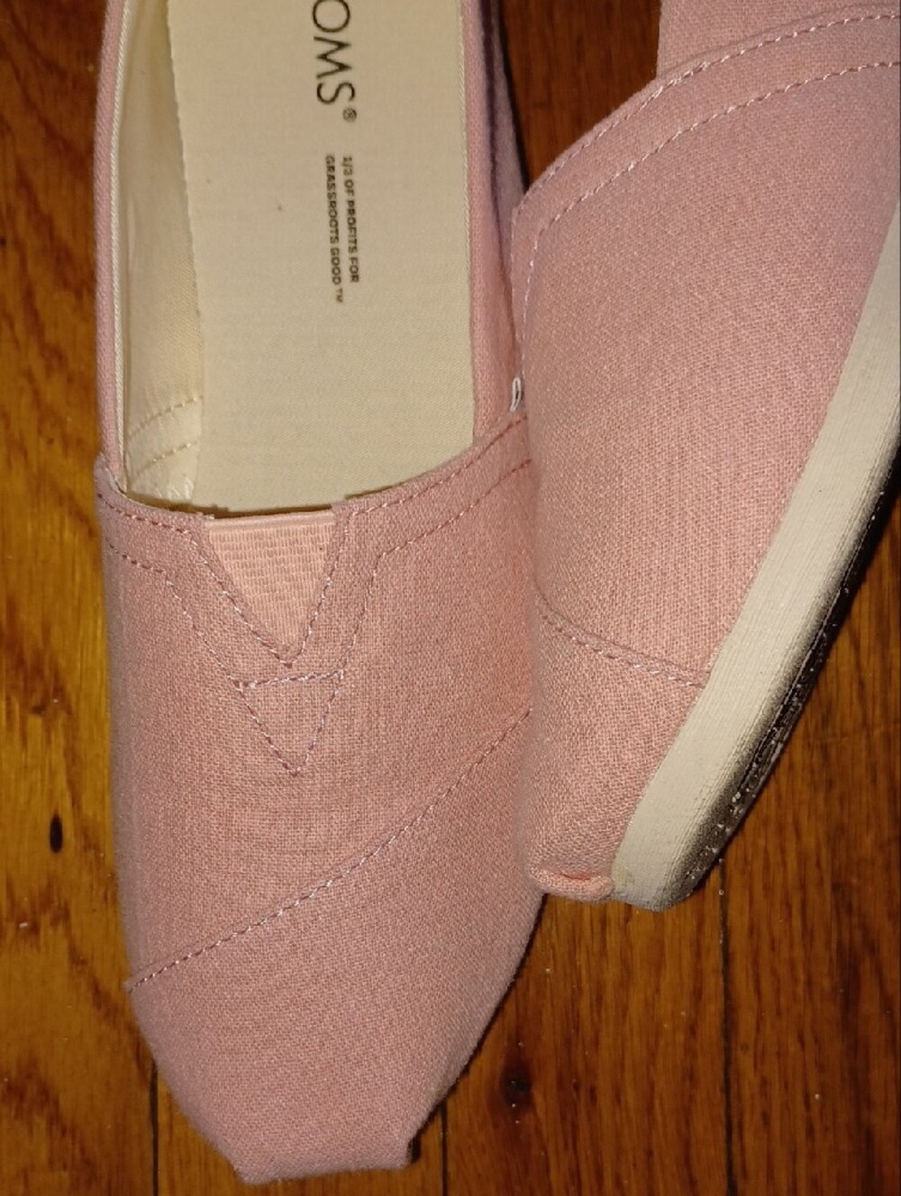 Toms Pink Canvas Slip-On Flats - Picture 16 of 16